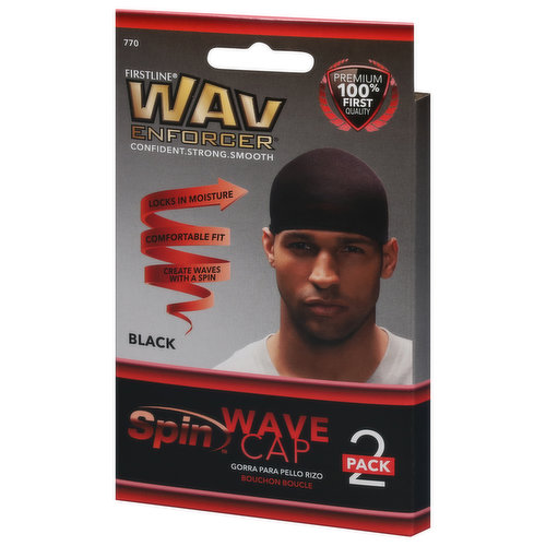 Firstline WavEnforcer Snug Fit Du-Rag Black