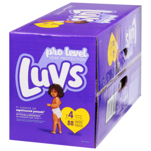 Luvs Diapers Size 4 88 Count : : Baby