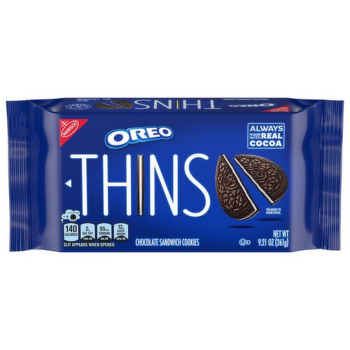 OREO Thins Chocolate Sandwich Cookies, 9.21 oz