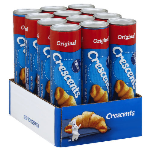 Pillsbury Original Crescent Rolls Refrigerated Canned Pastry Dough, 2 pk /  8 oz - Foods Co.