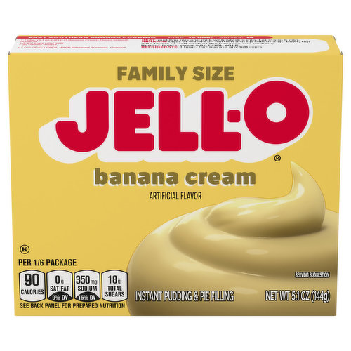 Jell-O Pudding & Pie Filling, Instant, Banana Cream