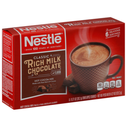 Nestle Hot Cacao Mix, Classic, Rich Milk Chocolate Flavor