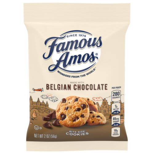 Famous Amos Cookies, Belgian Chocolate, Bite Size