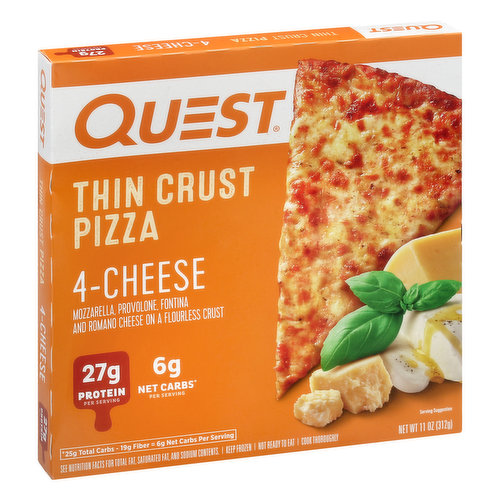 Quest Pizza, 4-Cheese, Thin Crust