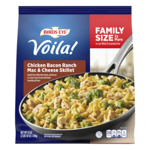 Birds Eye Chicken Bacon Ranch Mac & Cheese Skillet, Family Size