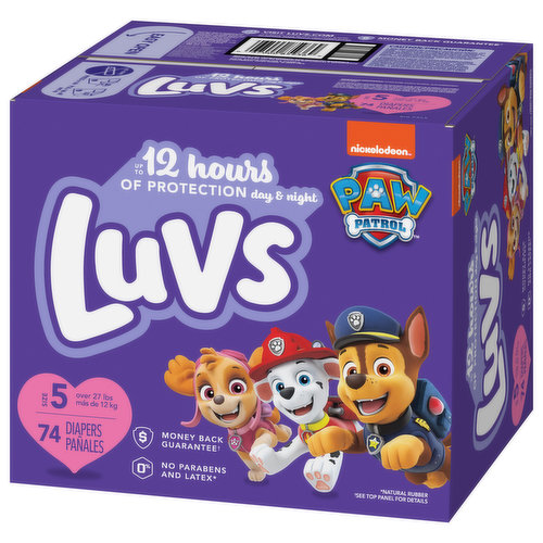  Luvs Diapers - Size 2, 40 Count, Paw Patrol Disposable Baby  Diapers : Health & Household