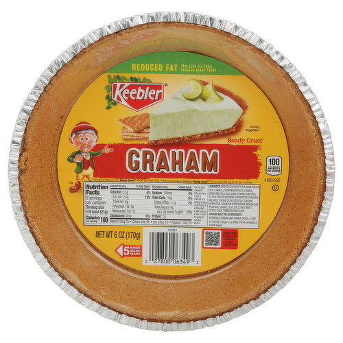 Keebler Pie Crust, Reduced Fat, Graham, 9 Inch