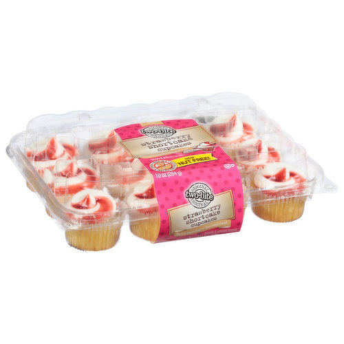 Two-Bite Shortcake Cupcakes, Strawberry