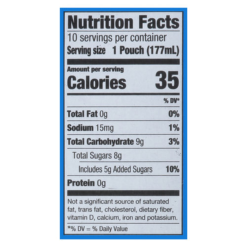 capri sun ingredients label