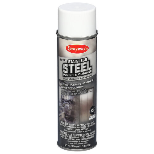 Sprayway Polish & Cleaner, Stainless Steel