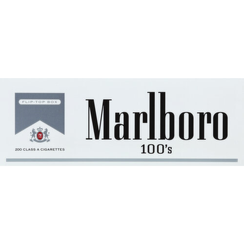 Marlboro Cigarettes, Sliver Pack, 100's, Flip-Top Box