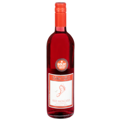 Deliciously sweet. Footnotes: Barefoot Red Moscato is a juicy and fruity wine with distinct flavors of peaches and Bing cherries. Get Barefoot and have a great time!