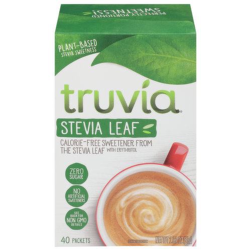 Plant-based stevia sweetness. No artificial sweeteners. Perfectly portioned sweetness! One packet provides the same sweetness as two teaspoons of sugar. Suitable for people with diabetes.