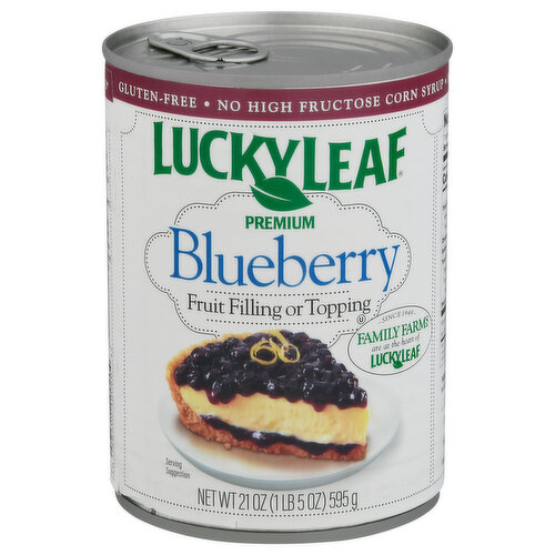 Lucky Leaf Fruit Filling or Topping, Premium, Blueberry