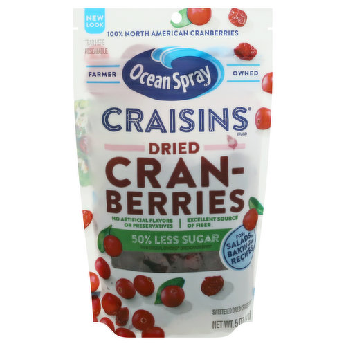 Cranberries, Less Sugar, Dried