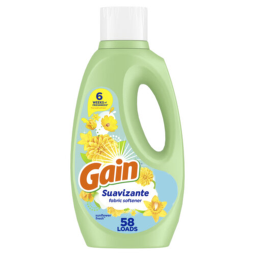 Gain Suavizante Liquid Fabric Conditioner, 58 loads, Sunflower Fresh