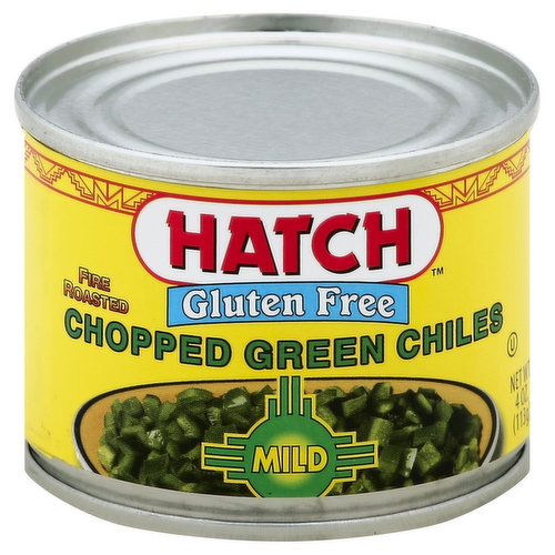 Hatch Green Chiles, Chopped, Fire Roasted, Mild