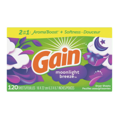 Gain Moonlight Breeze Fabric Softener Sheets