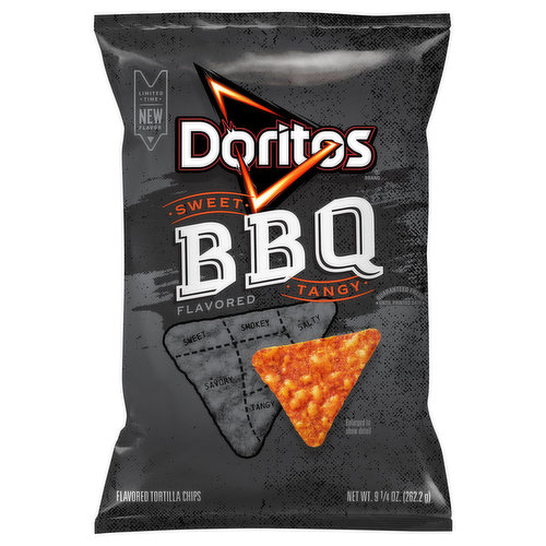 Doritos Tortilla Chips, BBQ Flavored, Sweet & Tangy