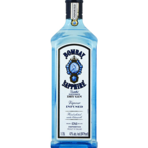Bombay Dry Gin, London, Vapour Infused, Distilled