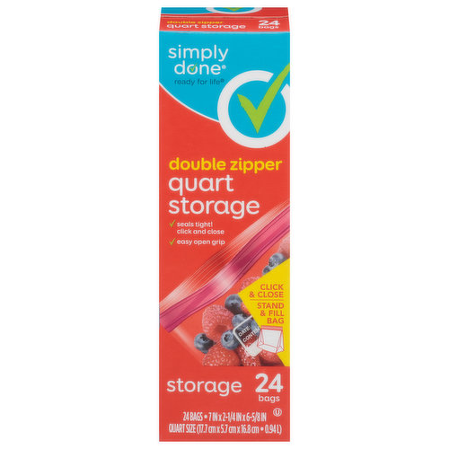 Simply Done Storage Bags, Slider, Gallon