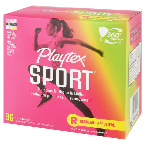 Playtex - Playtex, Sport - Tampons, Plastic, Regular Absorbency