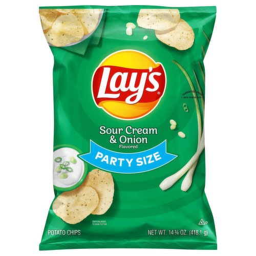 Lay's Potato Chips, Sour Cream & Onion, Party Size