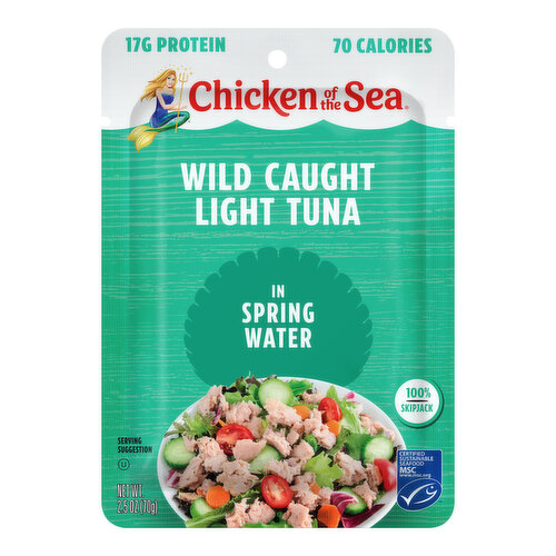 Chicken of the Sea Tuna, in Spring Water, Light, Wild Caught