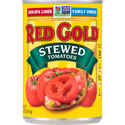 Red Gold Tomatoes, Stewed