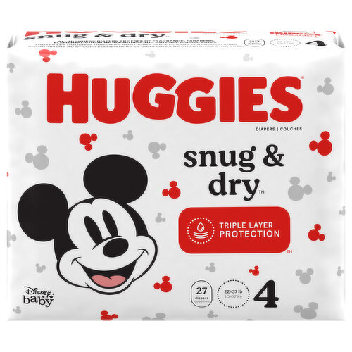 Huggies Diapers, Disney Baby, 4 (22-37 lb)