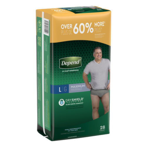 Depend Fit-Flex Underwear For Women Extra Large Maximum Absorbency - 15 CT  2 Pack