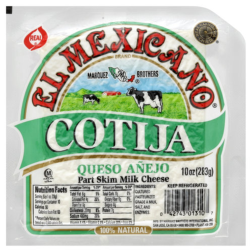 El Mexicano Cheese, Part Skim Milk, Cotija