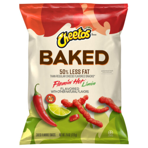 Cheetos Cheese Flavored Snacks, Flamin' Hot Limon, Baked