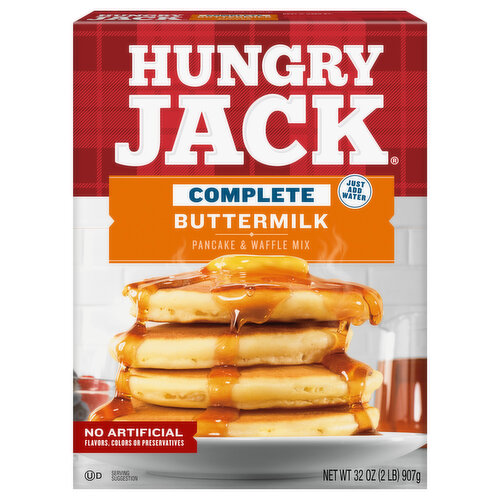 Hungry Jack Pancake & Waffle Mix, Buttermilk, Complete