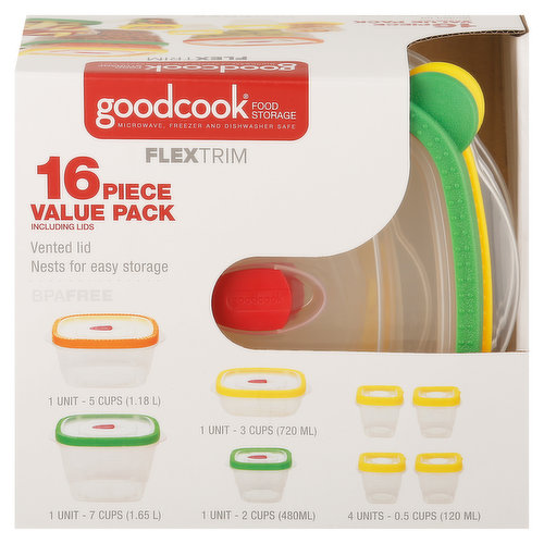 Goodcook Containers + Lids, Meal Prep, 10 Pack - 10 units