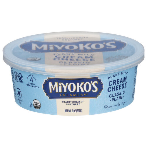 Miyoko's Creamery Cream Cheese, Plant Milk, Classic Plain