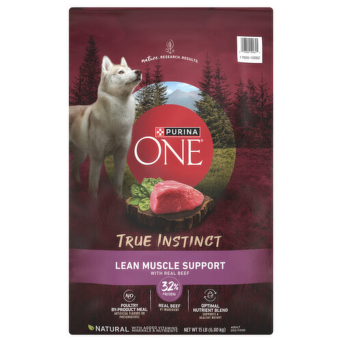 Purina One Dog Food, Lean Muscle Support, Real Beef, Adult