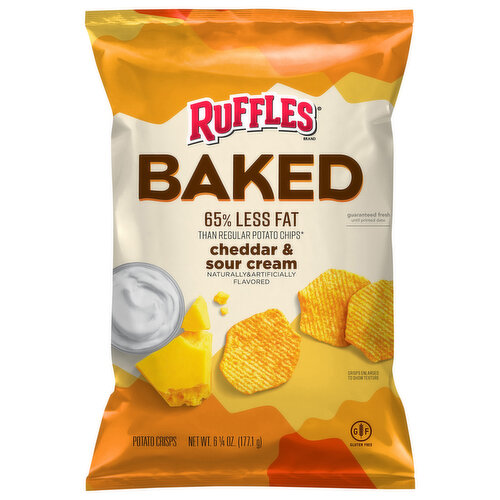 Ruffles Potato Crisps, Cheddar & Sour Cream, Baked