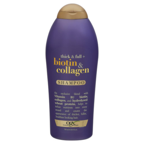 Ogx Shampoo, Thick & Full + Biotin & Collagen