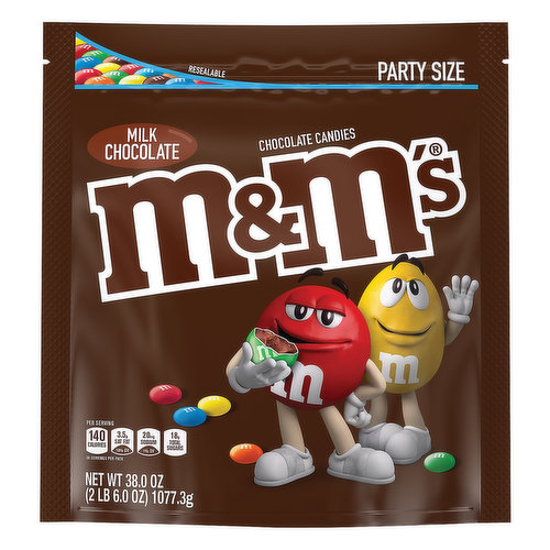  M&M'S Holiday Peanut Milk Chocolate Christmas Candy, Party Size,  38 oz Resealable Bag : Grocery & Gourmet Food