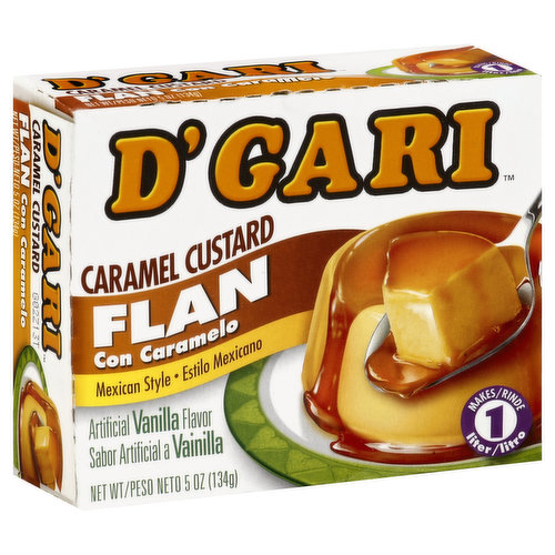D'Gari Flan, Caramel Custard