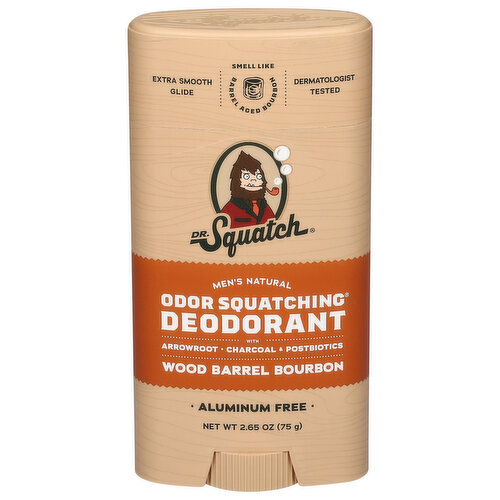 Dr. Squatch Deodorant, Odor Squatching, Wood Barrel Bourbon