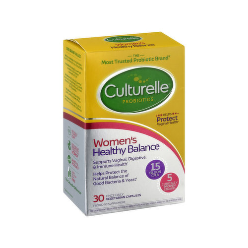 Culturelle Probiotics, Healthy Balance, Women's, Vegetarian Capsules