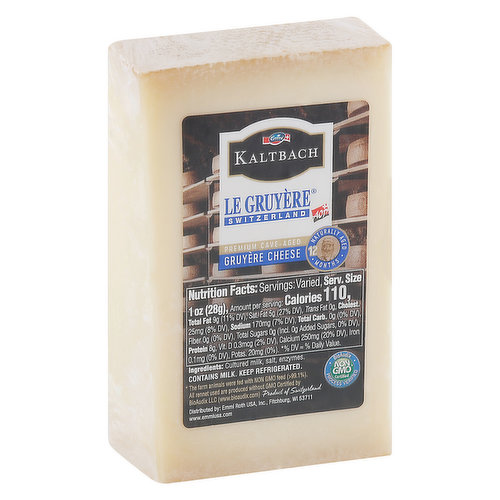 Fresh Premium Cave-Aged Gruyere Cheese, Quarter Wheel