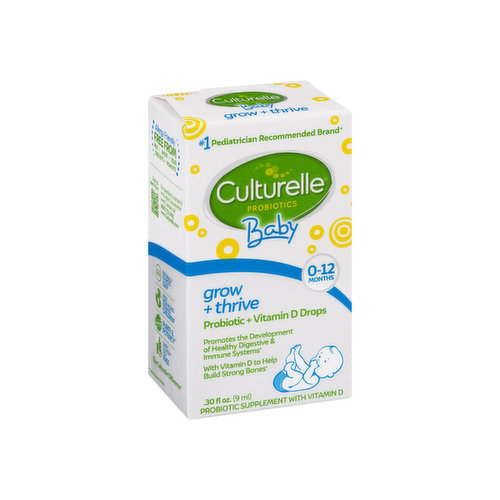 Culturelle Probiotics, Grow + Thrive, Drops, 0-12 Months