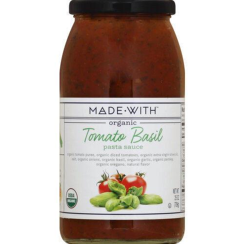 Made With Pasta Sauce, Organic, Tomato Basil