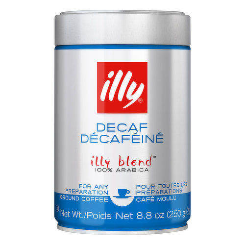 Illy Coffee, 100% Arabica, Ground, Decaf