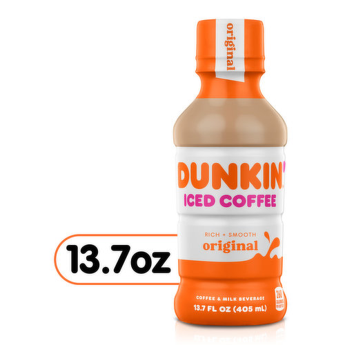 Dunkin' Iced Coffee, Original, Rich + Smooth