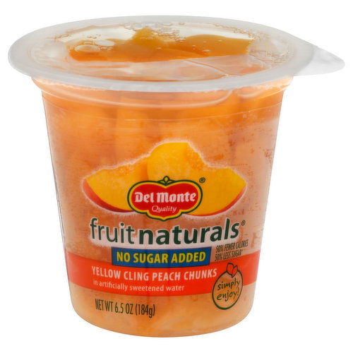 Del Monte Peach Chunks, Yellow Cling, No Sugar Added