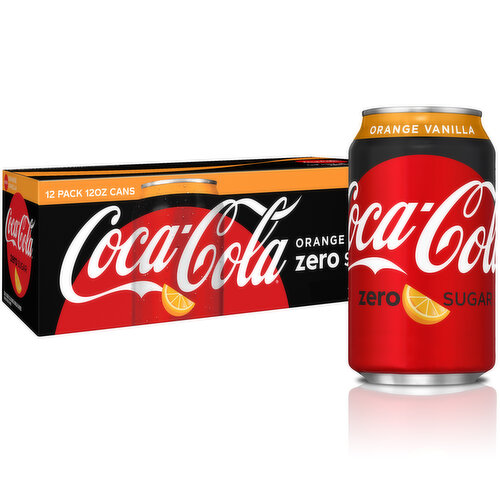 Coca-Cola Zero Sugar Orange Vanilla Zero Sugar Diet Soda Soft Drink